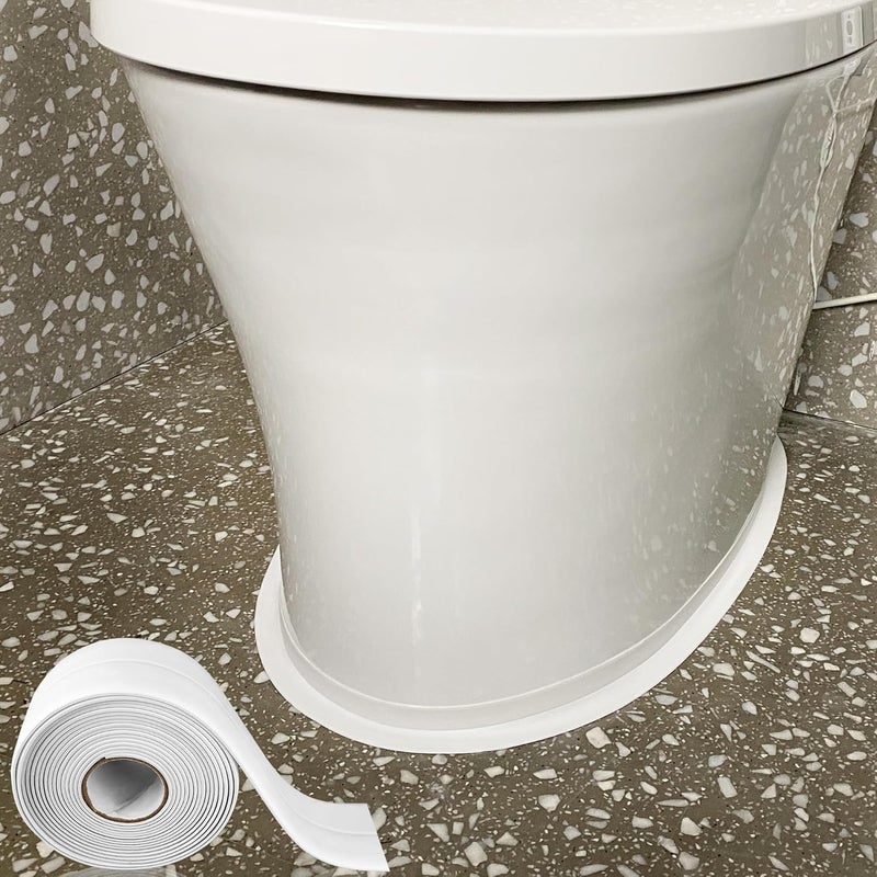 TOUSEA White Caulk Tape Waterproof Self Adhesive for Bath & Kitchen,Peel and Stick Caulk Strip Caulking Tape for Bathroom,Tub Surround,Toilet Bowl Stick,Kitchen Countertop (1.5" x 10.5Ft - Image 1